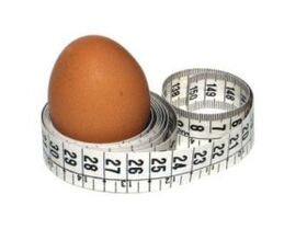 telur dan sentimeter untuk penurunan berat badan